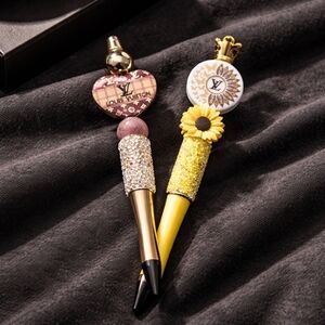 x2 Beaded Pens Handcrafted New